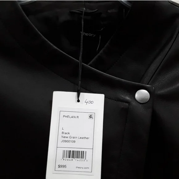 🆕 THEORY 100% Lamb Leather Phelan Leather Jacket